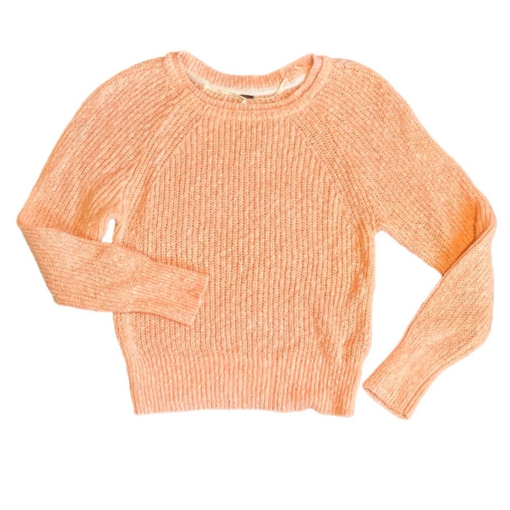 Free People Electric City Raglan Sleeve Pullover Sweater Orange Medium